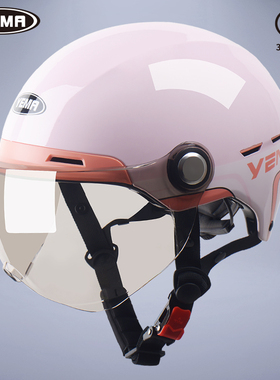 3c认证国标野马电动车头盔女夏季防晒紫外线半盔夏天摩托安全盔