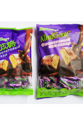 KlmlGong紫皮糖果仁夹心代可可脂巧克力制品克里姆林宫俄罗斯风味