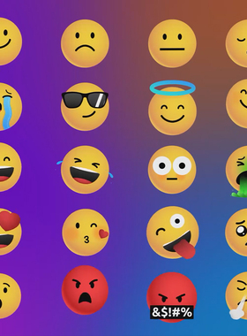 2D动态微信大图表情包动画可爱Emoji小黄脸icon图标GIF素材AE模板
