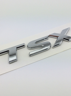 讴歌TSX车标 TSX英文字母标志贴后备尾箱贴标