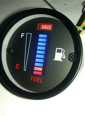 摩托车/汽车仪表改装配件显示电子油表/铁壳发光条可调油