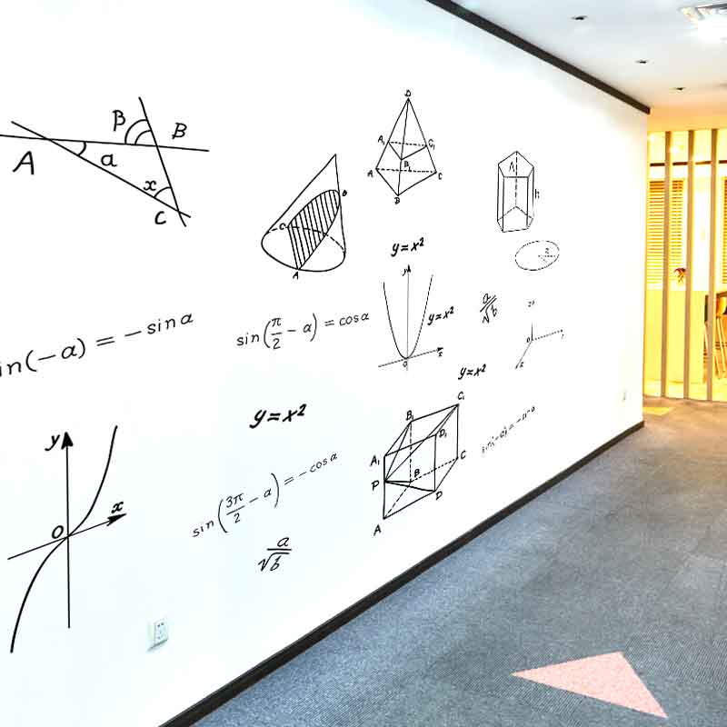数学xy坐标公式几何形状图案贴纸画学校教室书房墙面装饰艺术墙贴