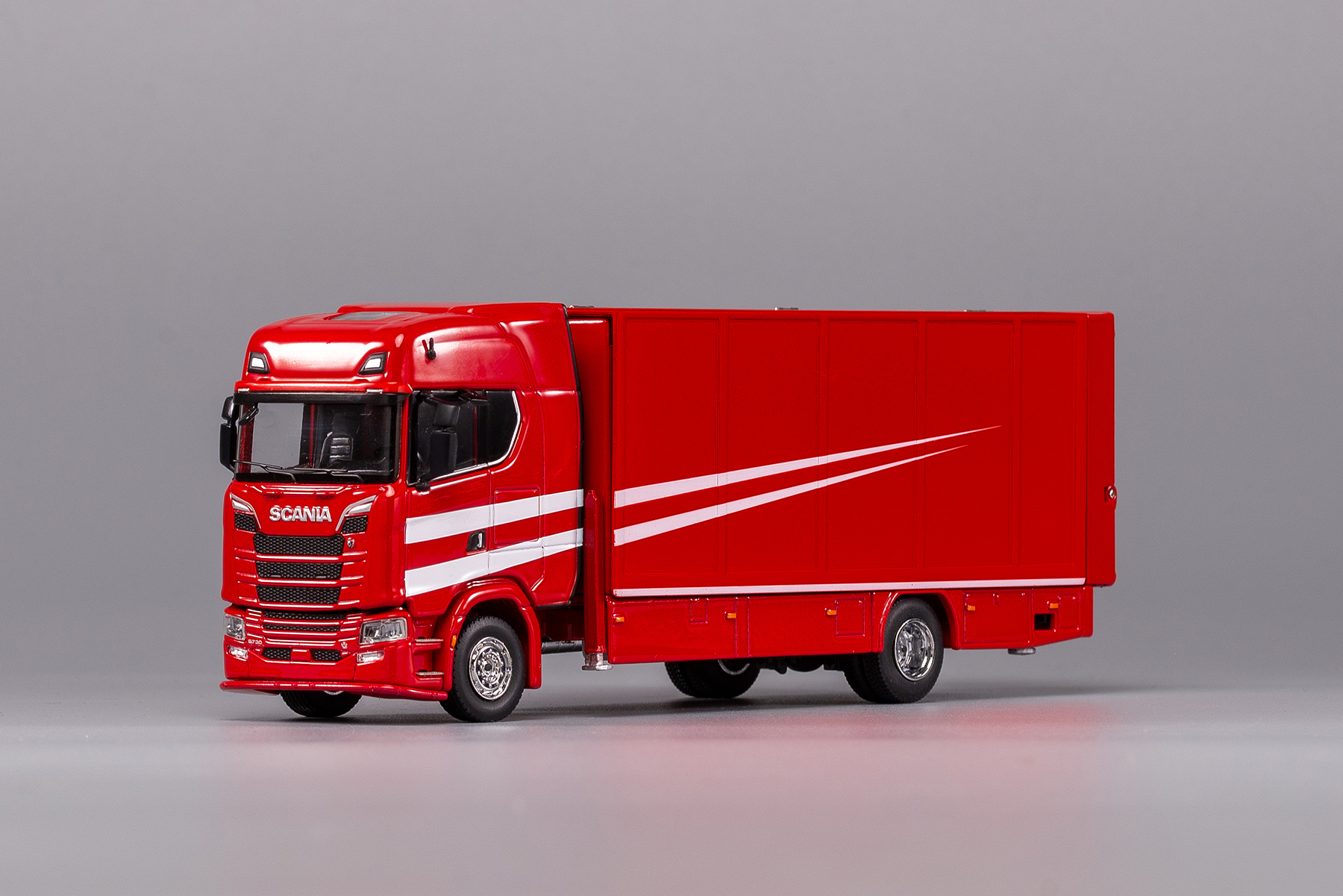 1/64 GCD 斯堪尼亞 S730 紅色 貨櫃車運輸車 金屬汽車模型擺件