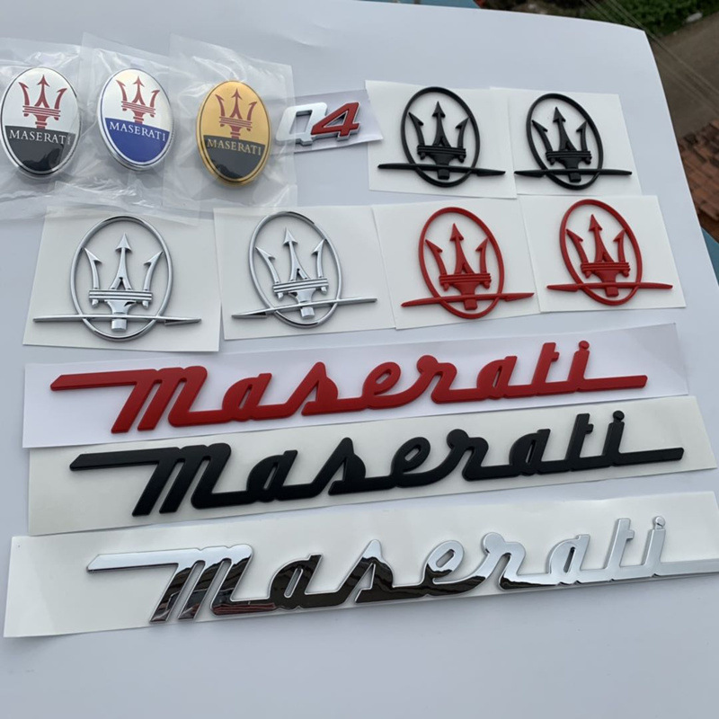 适用玛莎拉蒂SQ4车标Q4后尾标总裁吉博力改装标志前标侧标英文标