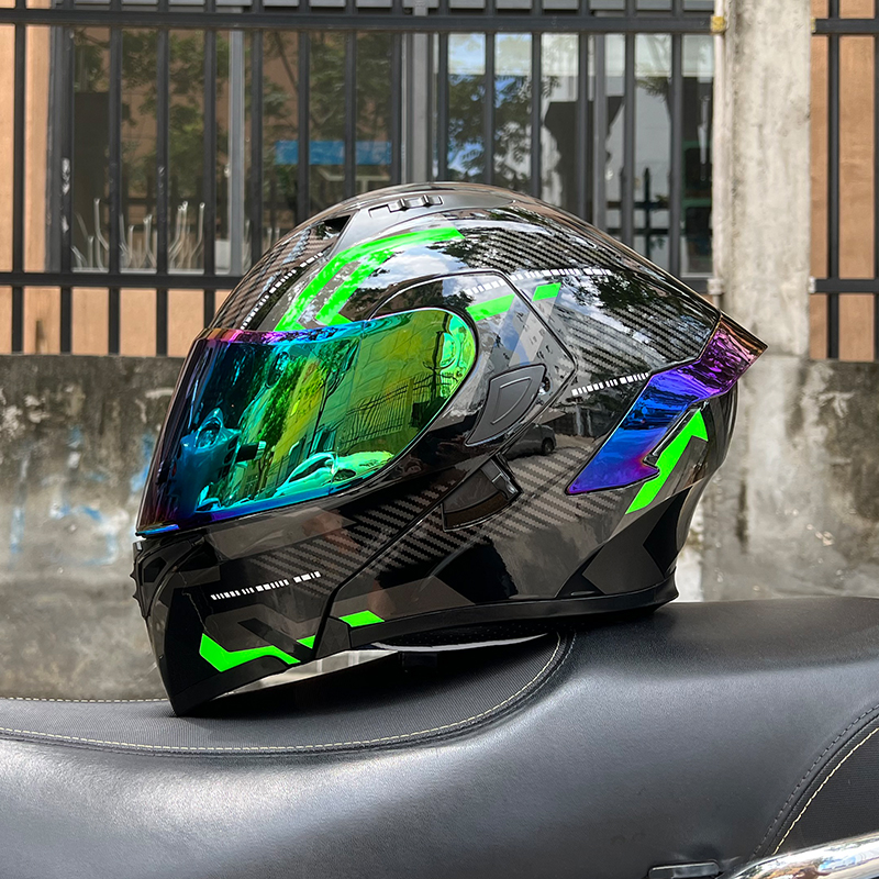正品ORZ摩托车头盔蓝牙揭面盔男女双镜四季机车半全盔四季通用3C