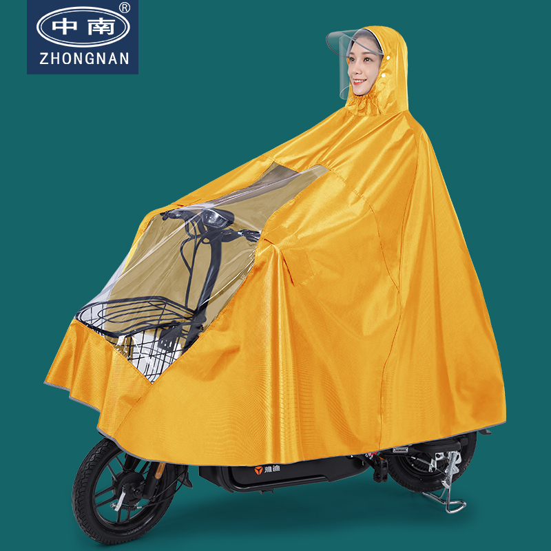 电动电瓶摩托车雨衣单人双人加大加厚男女骑行全身长款防暴雨雨披