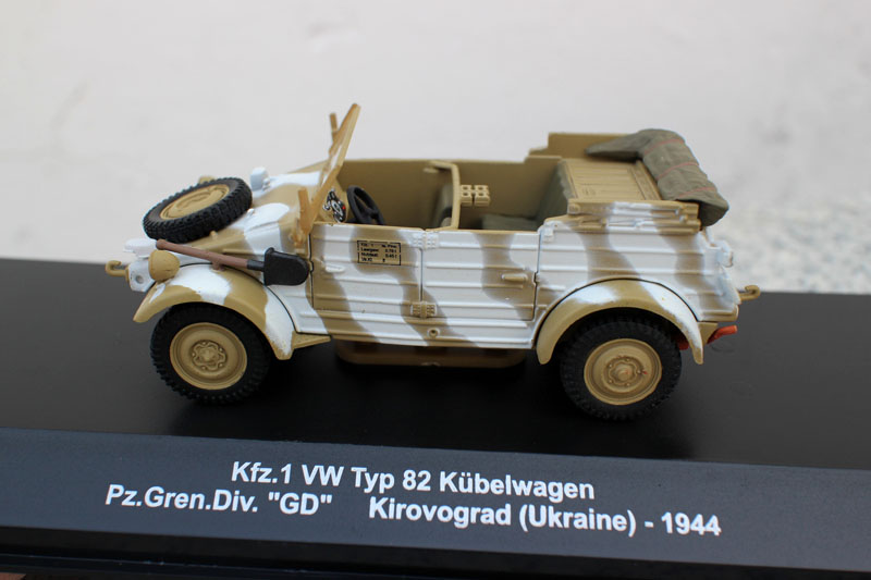 外贸军事1/43 KFZ.1大众VW 82 桶车越野吉普车模型合金摆件