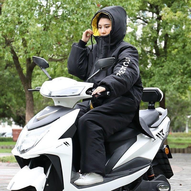 电动车挡风被冬季加绒加厚儿童摩托车挡风罩亲子电瓶车后座防风衣