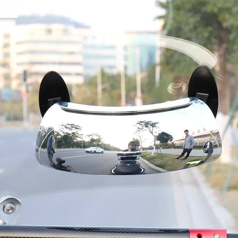 摩托车后视镜大视野超广角通用全景辅助镜盲区倒车镜180度反光镜