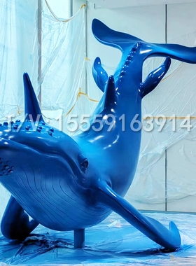 鲸鱼海豚镂空不锈钢铁艺落地装饰售楼处酒店大堂楼梯间玻璃钢摆件