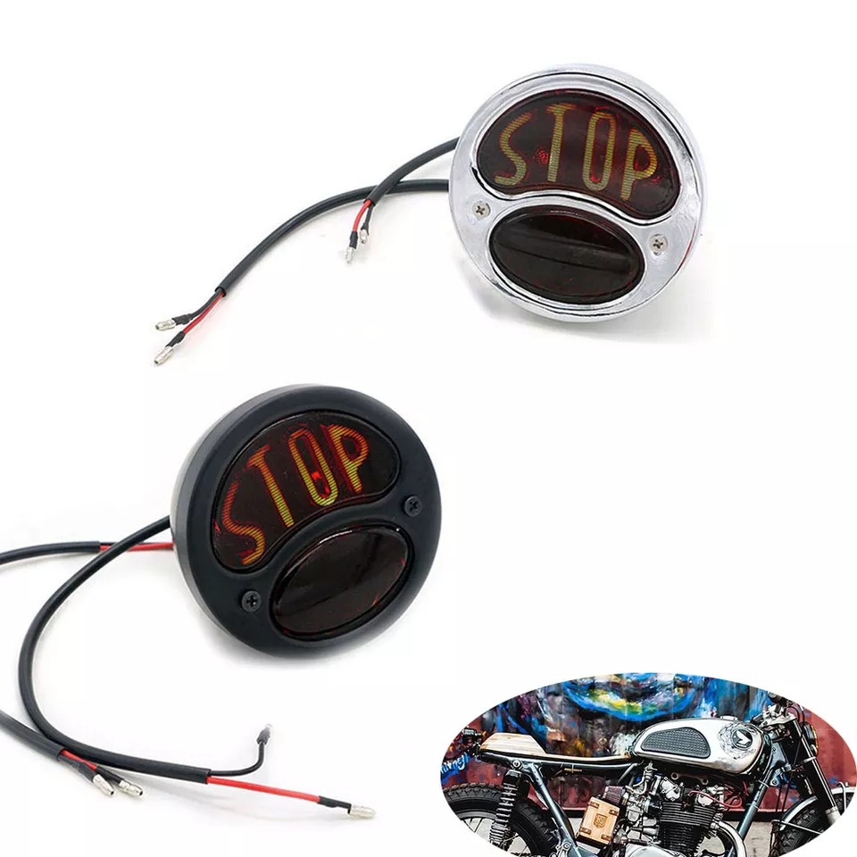 摩托车配件 适用于哈雷LED尾灯 复古经典 黑色LED牌照架尾灯