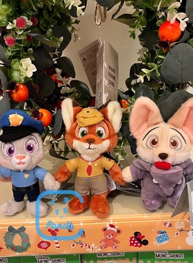 香港迪士尼 疯狂动物城朱迪兔狐狸尼克芬尼克毛绒玩偶挂件钥匙扣