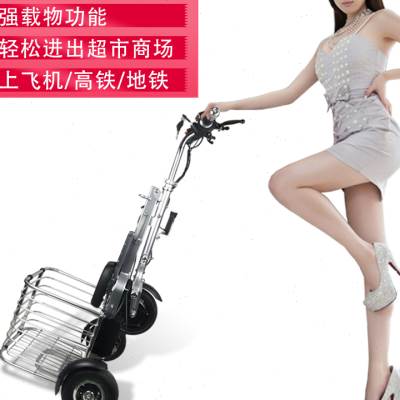 折叠电动车自行车超轻便携小型老年人双人残疾人三轮代步车锂电