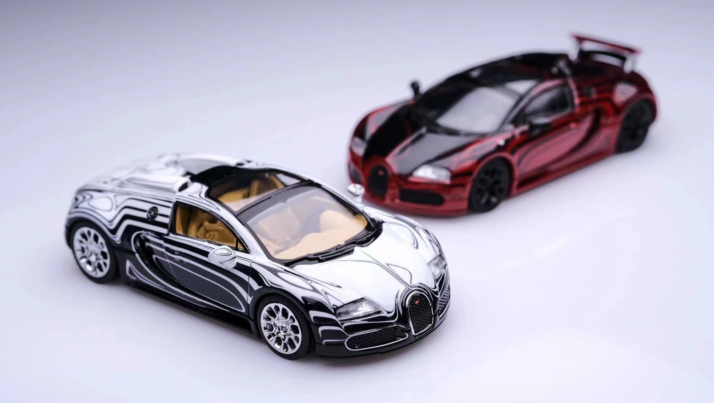 Mortal 1:64布加迪 Veyron威龙威航定制陶瓷版合金压铸模型车玩具