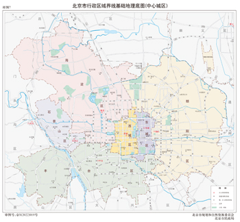 北京市中心城区4地图行政区划水系河流湖泊交通地形铁路卫星流域
