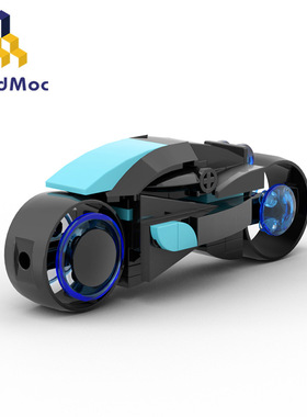 BuildMOC拼装积木玩具电影创战纪创极速光轮21314未来摩托车模型