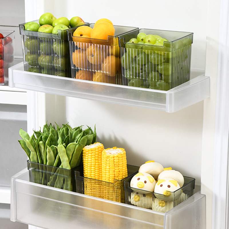 食品级家用厨房冰箱保鲜盒冰箱侧门水果蔬菜分类整理收纳盒冷冻盒