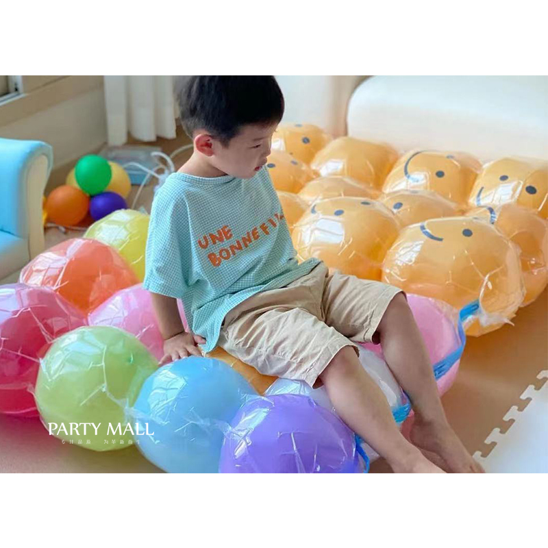 坐垫气球垫子玩具韩国网红真空袋子卧室弹跳蹦床儿童生日狂欢道具