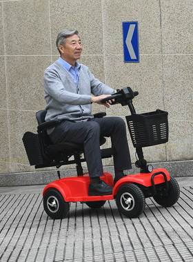 新品老人电动代步四轮车电瓶车老年助力残疾人家用小型专用双人可