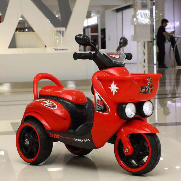 儿童电动摩托车可坐可骑小木兰宝宝玩具车三轮车厂家