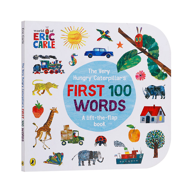 The Very Hungry Caterpillar's First 100 Words 好饥饿的毛毛虫 100词 英文原版儿童绘本 进口英语纸板书籍
