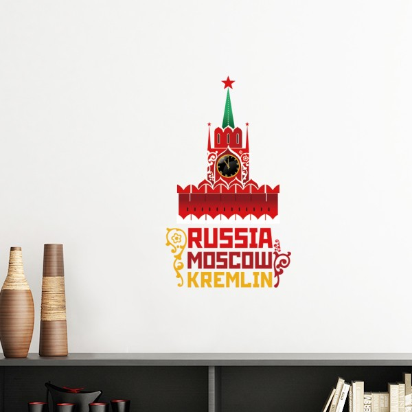 俄罗斯莫斯科克里姆林宫图案墙贴壁纸房间贴花