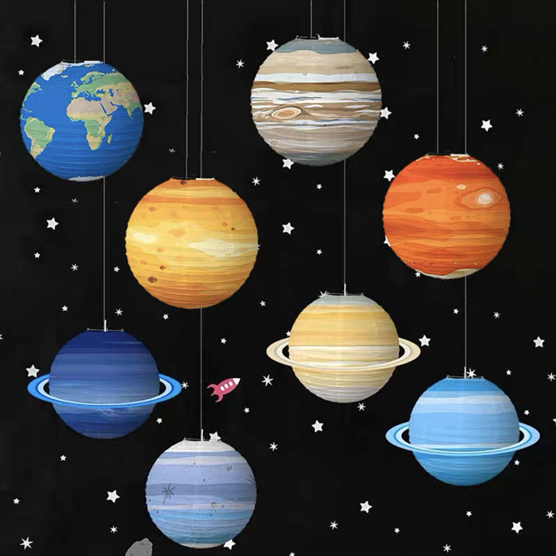 幼儿园毕业装饰空中吊饰教室行星挂件星球星空主题布置外太空挂饰