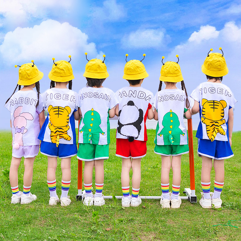 六一儿童表演服装幼儿园卡通动物班服啦啦队演出服小学生毕业照夏