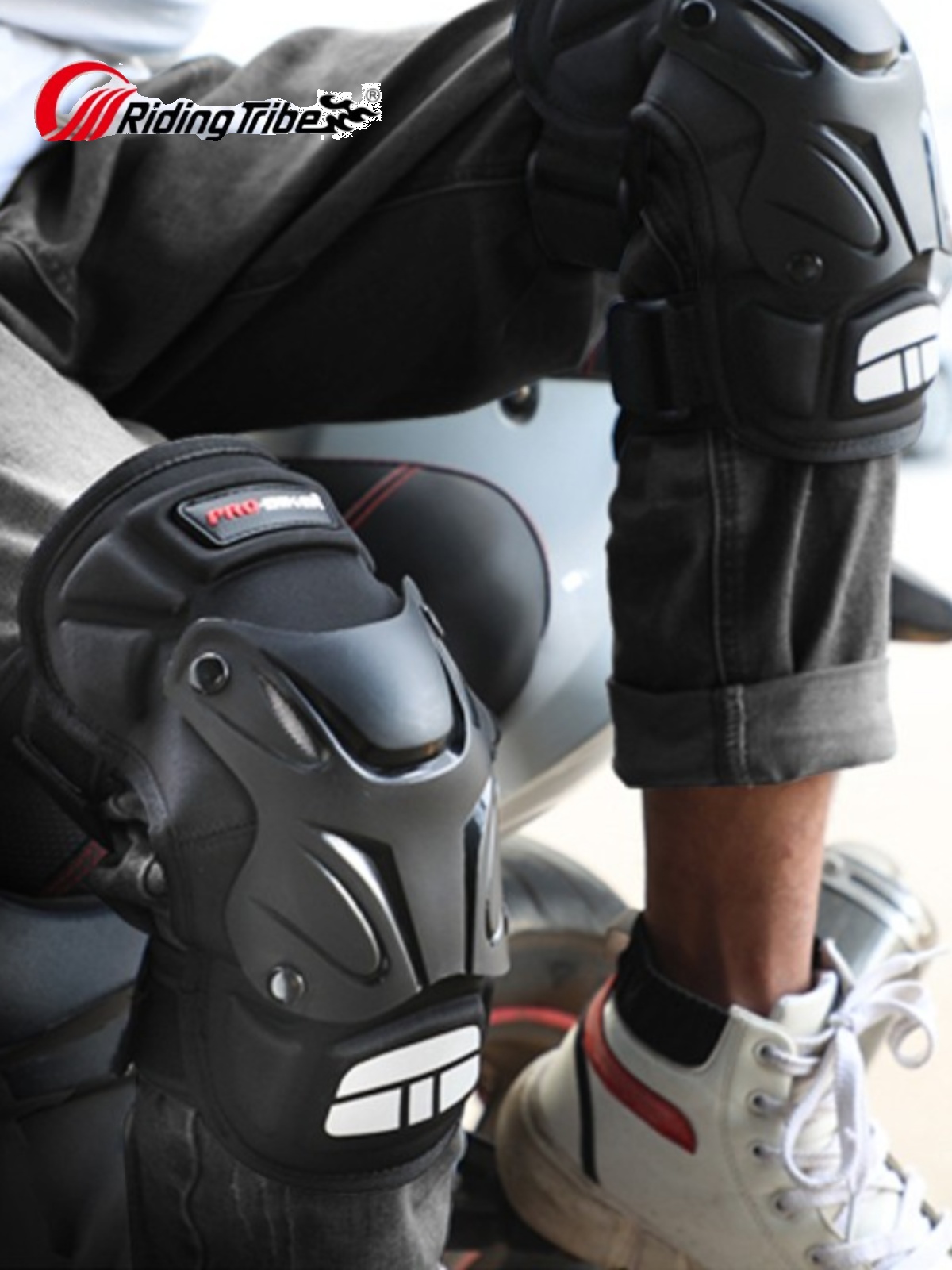 新品摩托车护膝护具四件套护肘夏季防摔山地车骑行越野车装备全套