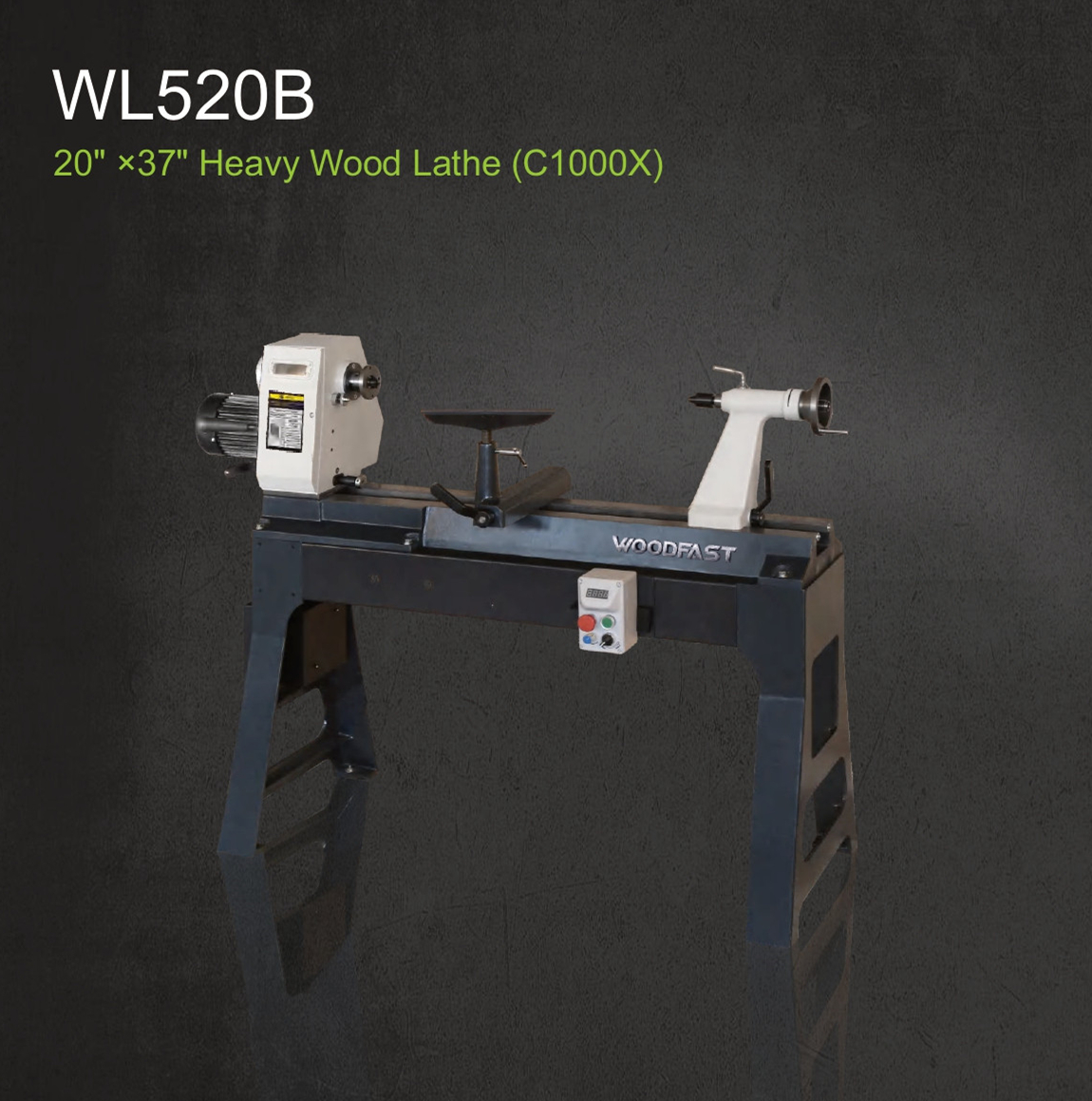木工工具 车床小型多功能数显木旋机WL520B Woodfast沃富特堤旁树