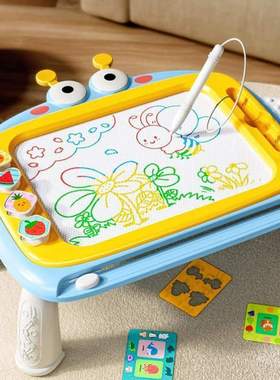 神器宝宝幼儿2磁性画板1可擦[涂色画画儿童玩岁写字板家用消除的