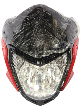 适用豪爵摩托车迪爽HJ150-9-9c导流罩头罩大灯玻璃灯箱遮阳罩透镜
