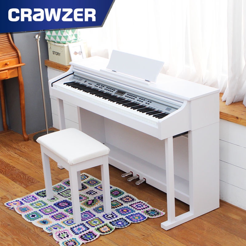 CRAWZER克拉乌泽电钢琴CHP-500白色款数码钢琴专业考级电子钢琴