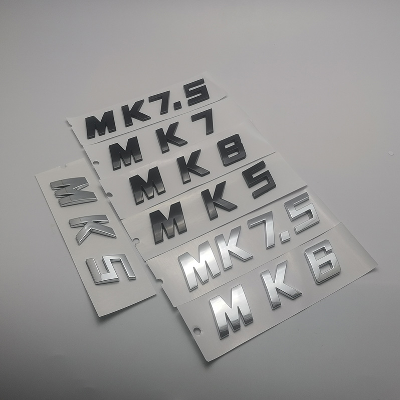大众高尔夫6 7改装MK7车尾字标贴MK7.5 MK6MK5代号车贴黑武士车标