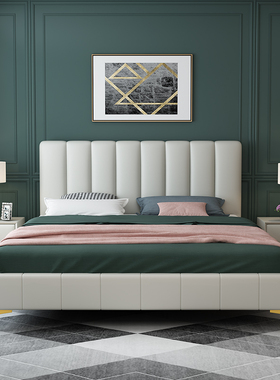 新品轻奢床2020新款1.5米1.8米双人床主卧婚床现代简约布艺储物高