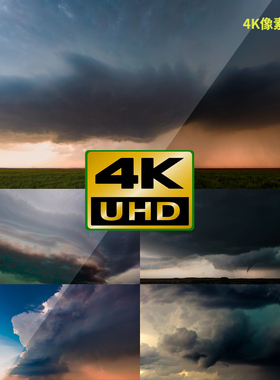 512-4K视频素材-风暴沙尘暴龙卷风极端气候沙漠平原恶化自然