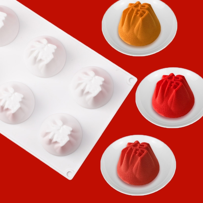 中式春节6连福字慕斯蛋糕模具新春福字灯笼红包硅胶模具食品级