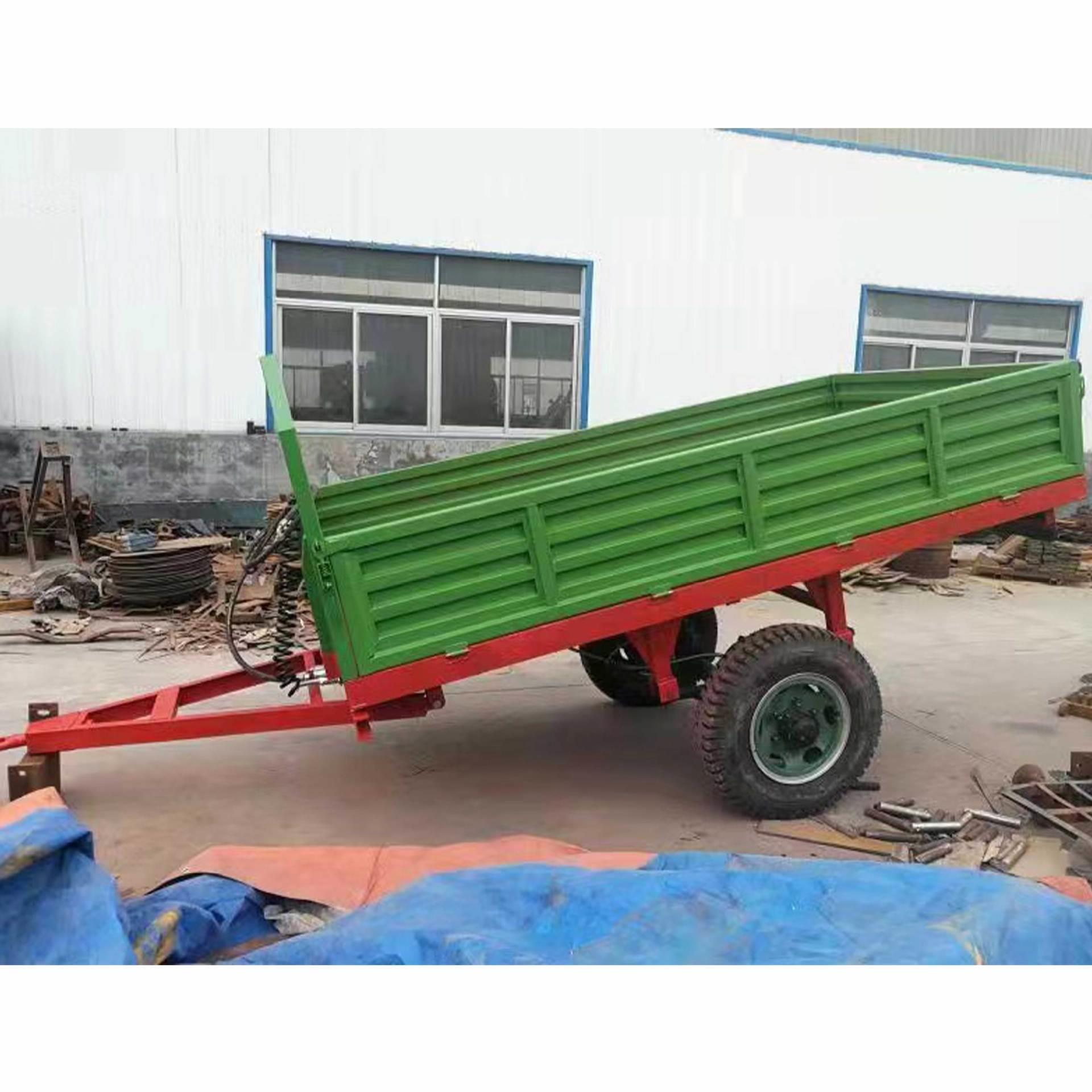 制作四轮拖拉机牵引拖车斗2吨5吨拖车拖斗农用拖车后翻车斗