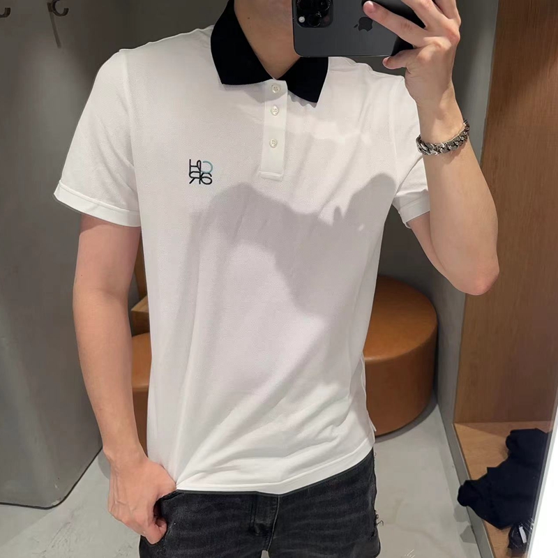 CHESTER CHARLES2024夏季男款轻商务小标志POLO衫短袖T恤香港代购