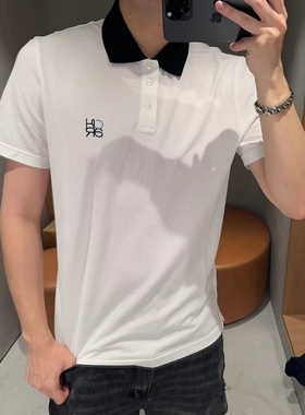 CHESTER CHARLES2024夏季男款轻商务小标志POLO衫短袖T恤香港代购