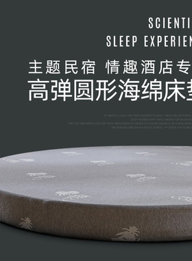 圆形床垫海绵垫家用加厚席梦思海绵床垫软垫米圆床垫子可拆洗定制