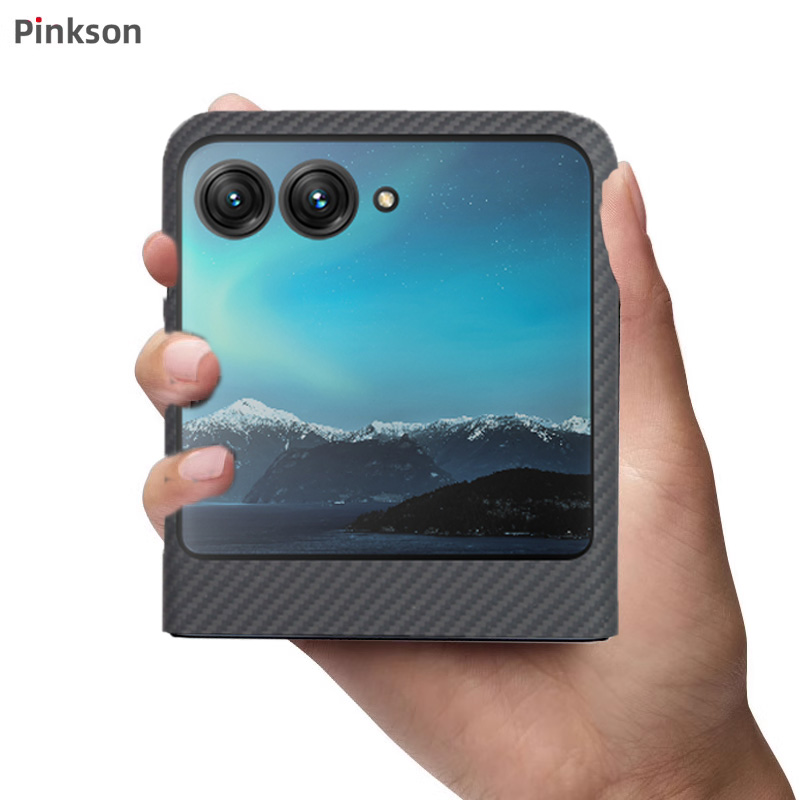 Pinkson适用MOTO Razr 2022手机壳折叠屏刀锋40 Ultra保护套40u凯夫拉芳纶碳纤维轻薄超薄磨砂硬壳商务2023新