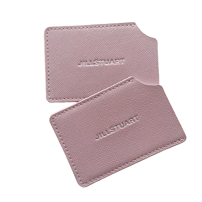 日本杂志 奶油灰粉chic风防磁防磨皮革 卡包身份证件银行交通卡套