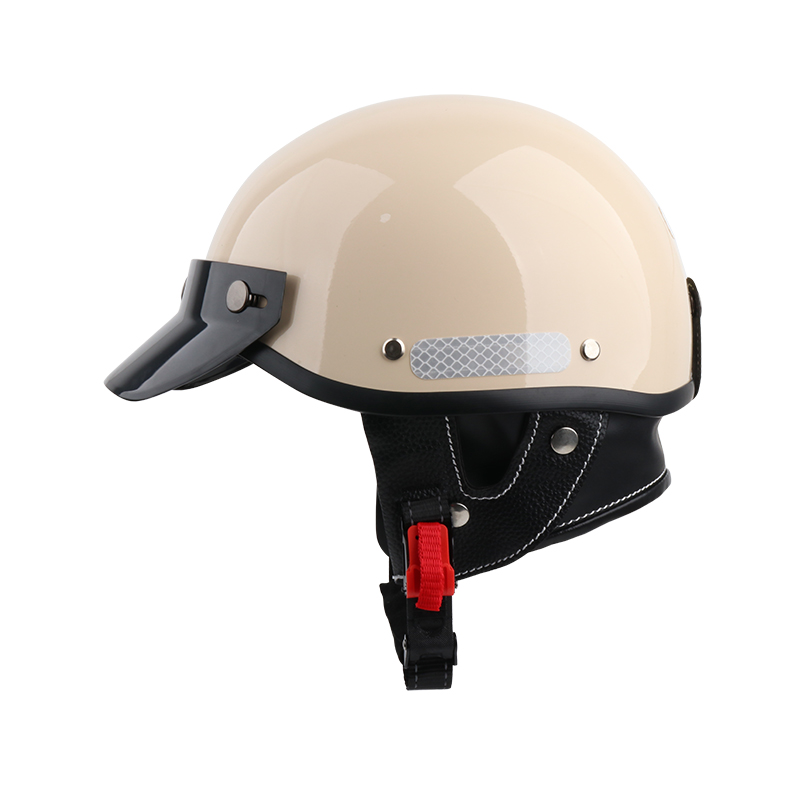 3C认证踏板机车摩托车头盔男日式复古瓢盔巡航男女士电动车半盔