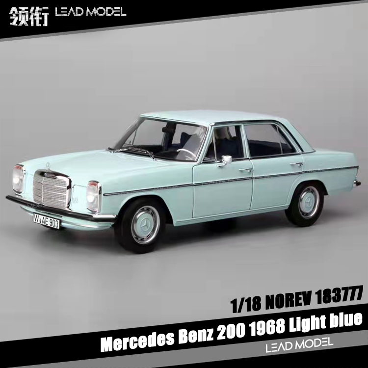 现货|奔驰 200 Benz 1968 蓝色 NOREV 原厂 1/18 全开合金车模型