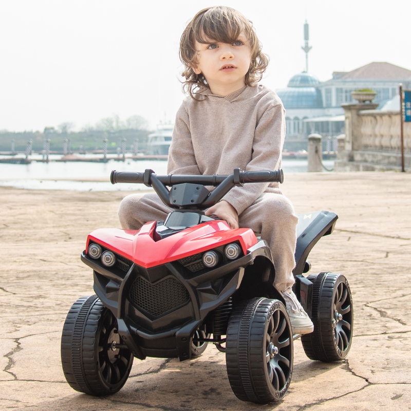 儿童电动四轮摩托车男女小孩越野玩具汽车可坐人大号沙滩电瓶车婴