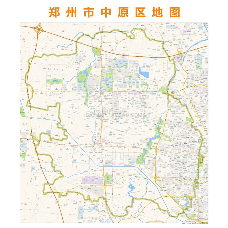 郑州市中原区地图 路线定制2022城市街道交通区县区域划分贴图