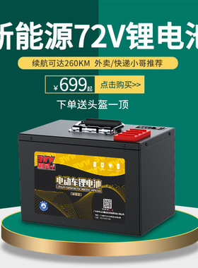霸威王电动车三元锂电池两轮电瓶车48v60v72v动力三轮车电池通用
