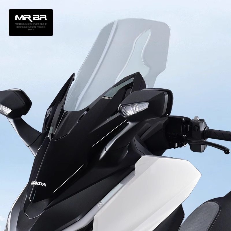MRBR适配本田佛沙NSS350挡风板加高厚挡风玻璃风挡防摔护杠改装件