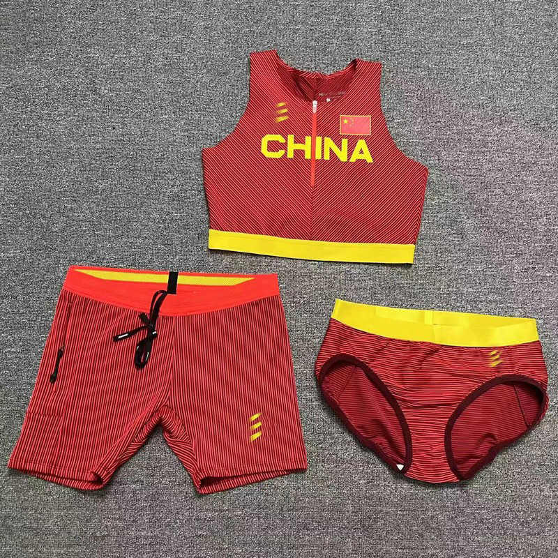 韦永丽2022 中国队 女子田径服 短跑快速紧身田径服 可订做商标